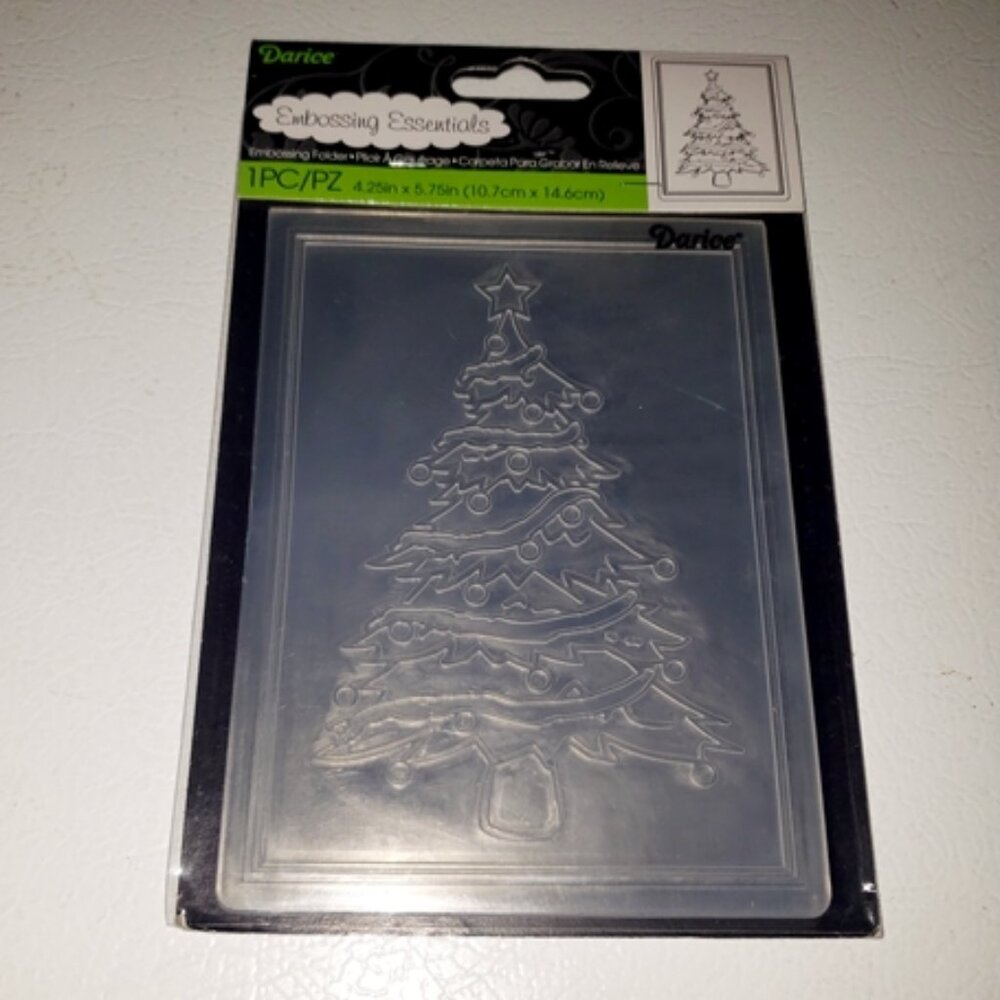 NWT Darice Embossing Folder - Christmas Tree Embossing Folder Sealed